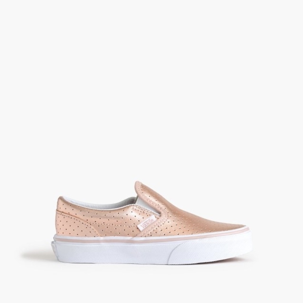 J. Crew Girls Vans Slip-on Sneakers in Rose Gold